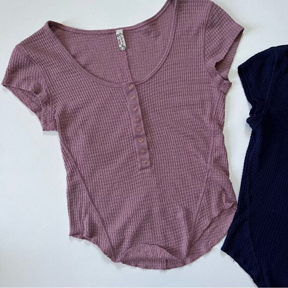 Bundle of 2 Free People One Of The Girls Baby Tees XS - Picture 7 of 9
